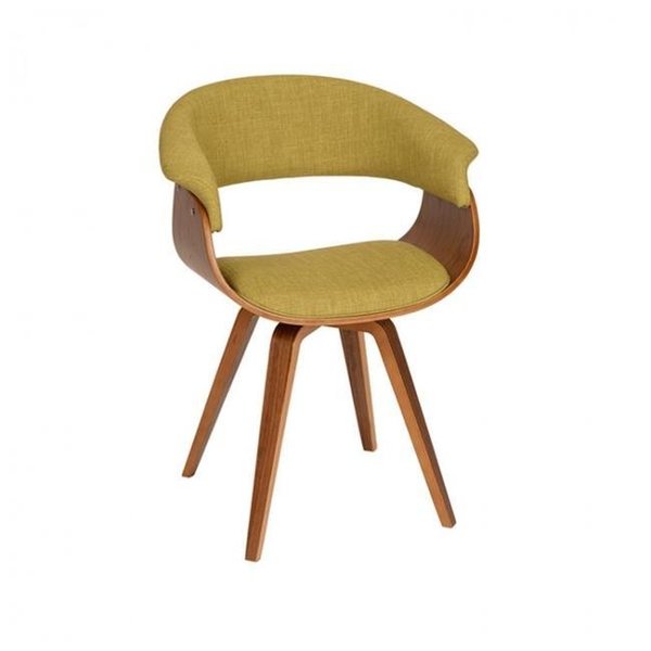 Armenartfurniture ArmenArtFurniture LCSUCHWAGR Summer Modern Chair In Green Fabric and Walnut Wood LCSUCHWAGR
